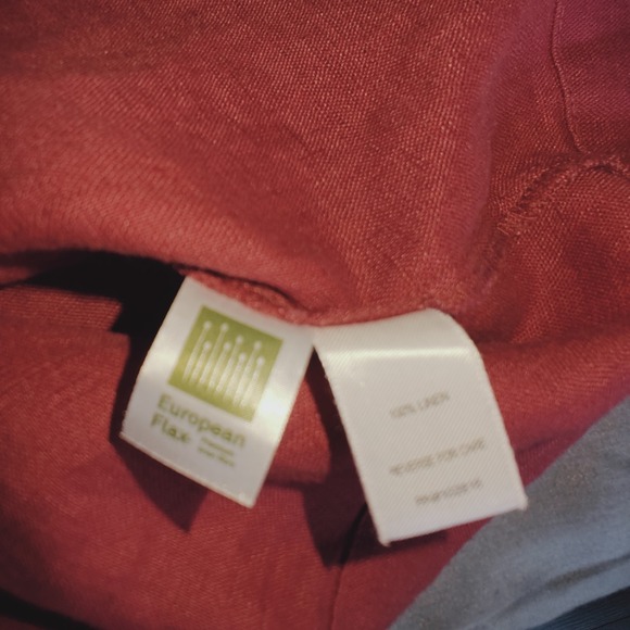 Garnet Hill Women's Dress  Linen Sleeveless Red Button Front Casual Shift Size 6 - Picture 12 of 14